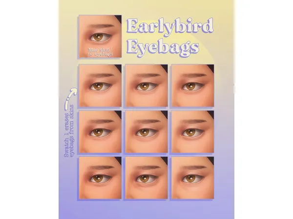 Maxis Match Earlybird eyebags by Miiko - The Sims 4 Custom Content
