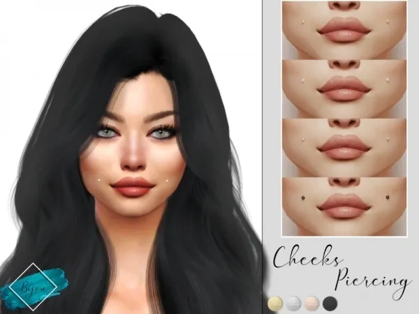 Alpha Bijou_cc's [Bijou] Cheeks Piercing - The Sims 4 Custom Content
