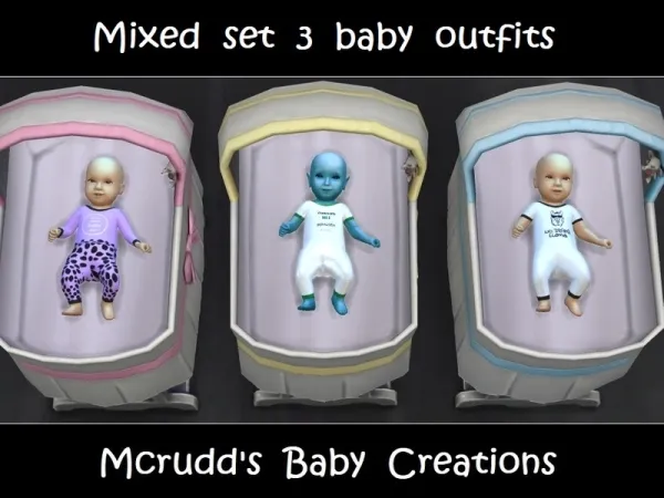 Maxis Match mcrudd's Mixed set 3 baby outfits - The Sims 4 Custom Content