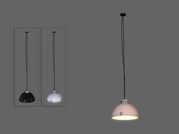 Ashen Ceiling Lamp Medium - The Sims 4 Custom Content