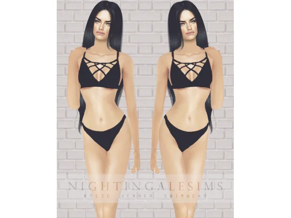 Kylie Jenner Swimwear by nightingalesims - The Sims 2 Custom Content