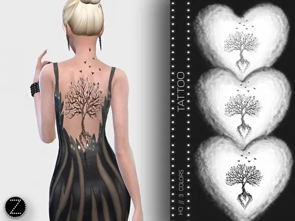 Mix ZENX's TATTOO Z01 - The Sims 4 Custom Content