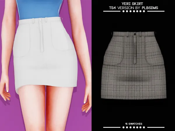Alpha Yeri Skirt by plbsims - The Sims 4 Custom Content