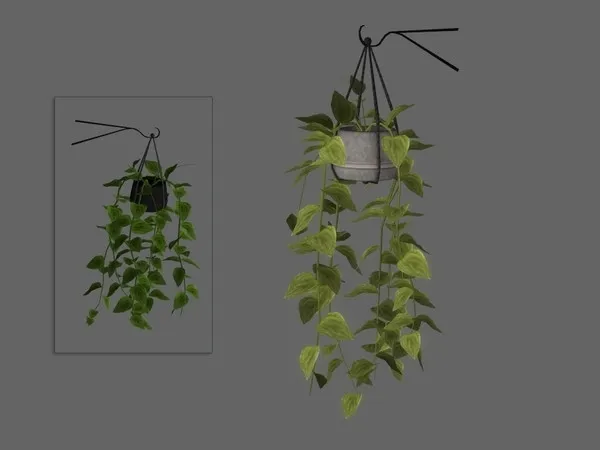 Ashen Hanging Plant - The Sims 4 Custom Content