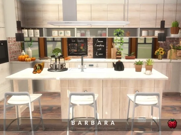Alpha melapples' Barbara kitchen - The Sims 4 Custom Content