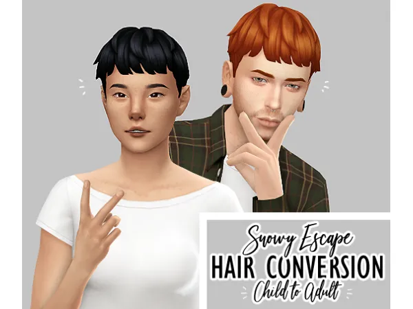 Maxis Match SE SHORT MESSY CHILD TO ADULT CONVERSION - The Sims 4 Custom Content