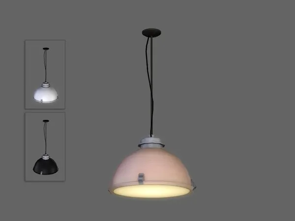 Ashen Ceiling Lamp Short - The Sims 4 Custom Content