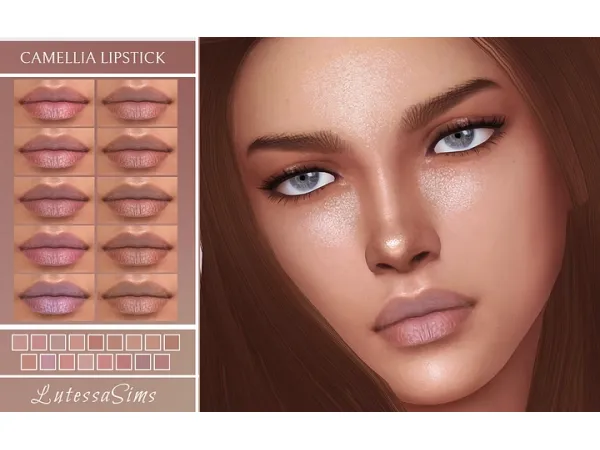 Alpha Camellia Lipstick - The Sims 4 Custom Content