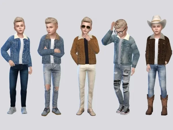 Maxis Match McLayneSims' Morris Shearling Jacket Boys - The Sims 4 Custom Content