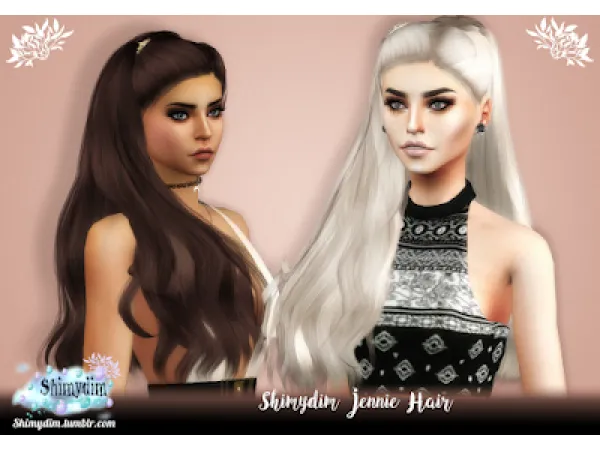 Alpha S4 Shimydim Jennie Hair Naturals Unnaturals - The Sims 4 Custom Content
