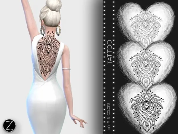 Mix ZENX's TATTOO Z02 - The Sims 4 Custom Content