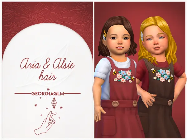 Maxis Match Aria Alsie hair by Georgiaglm - The Sims 4 Custom Content