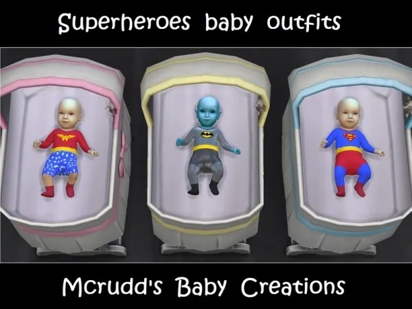 Maxis Match mcrudd's Superheroes baby outfits - The Sims 4 Custom Content