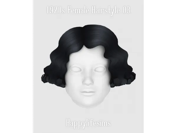 Maxis Match [Lonelyboy] 1920s Female Hairstyle 03 (Koonam) by HappyLifeSims - The Sims 4 Custom Content