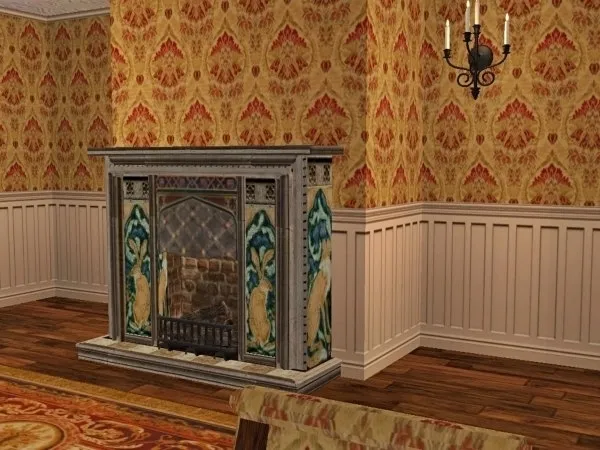 Maxis Match LaBoheme fireplace recolors by Red Sonja - The Sims 2 Custom Content