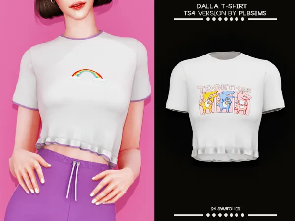 Alpha Dalla Top by plbsims - The Sims 4 Custom Content