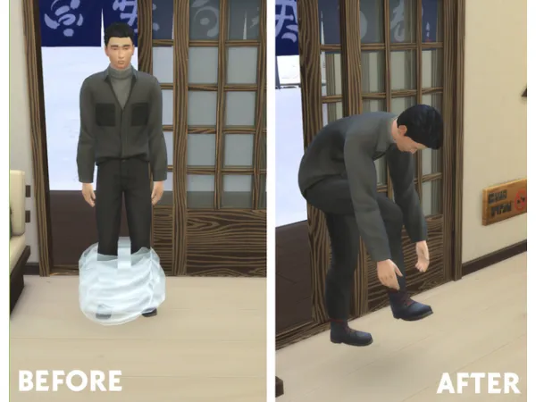 Maxis Match Take off Shoes with animation by Ferdiana - The Sims 4 Custom Content