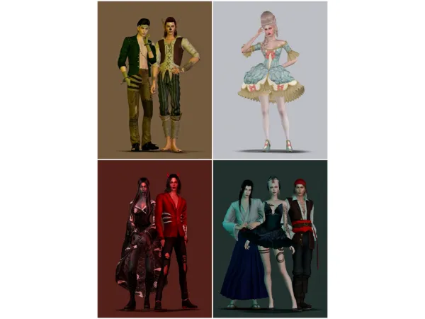 Alpha HALLOWEEN SET 1 by simsfinds - The Sims 4 Custom Content