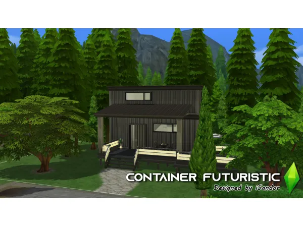 Alpha Container Futuristic NO by iSandor - The Sims 4 Custom Content