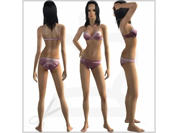 SATIN TULLE lingerie by thePrincess - The Sims 2 Custom Content