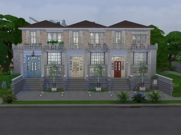 Alpha Niki280's Crest Townhouses (No ) - The Sims 4 Custom Content