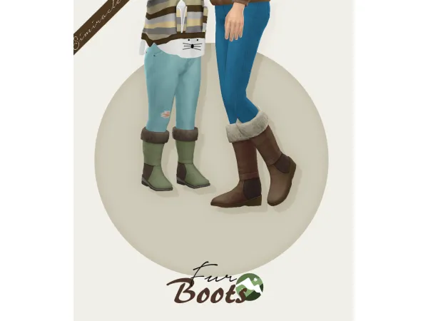 Maxis Match Fur Boots - The Sims 4 Custom Content