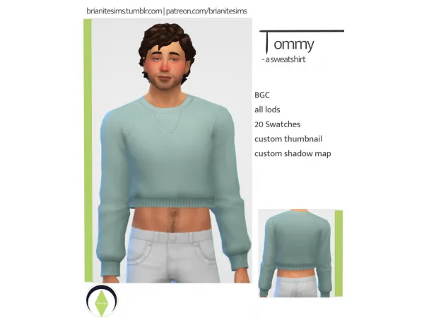Maxis Match Tommy Sweatshirt by Brianitesims - The Sims 4 Custom Content