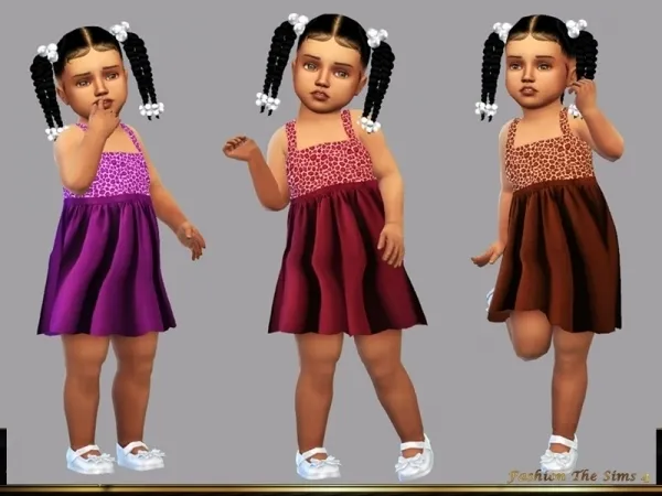 Alpha LYLLYAN's Dress Elisa baby - The Sims 4 Custom Content