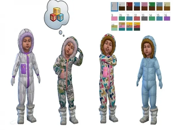 Maxis Match FearlessShewolf's Toddler Puffer Coat - The Sims 4 Custom Content