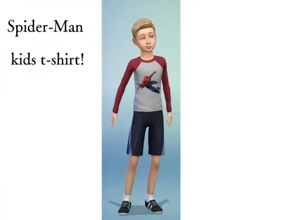 Maxis Match spiderman9980's Red Spider Man kids shirt - The Sims 4 Custom Content