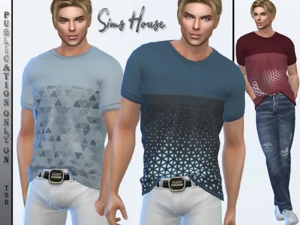 Alpha Sims House's Men's T shirt tucked - The Sims 4 Custom Content