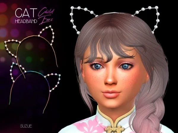 Alpha [Suzue] Cat Child Headband - The Sims 4 Custom Content