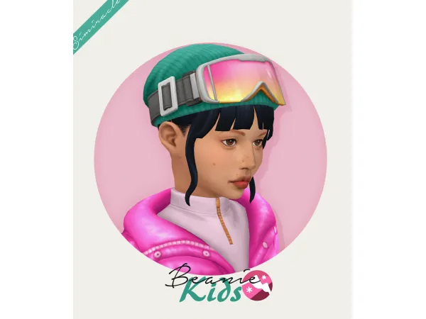 Maxis Match Beanie with Googles Kids Version - The Sims 4 Custom Content