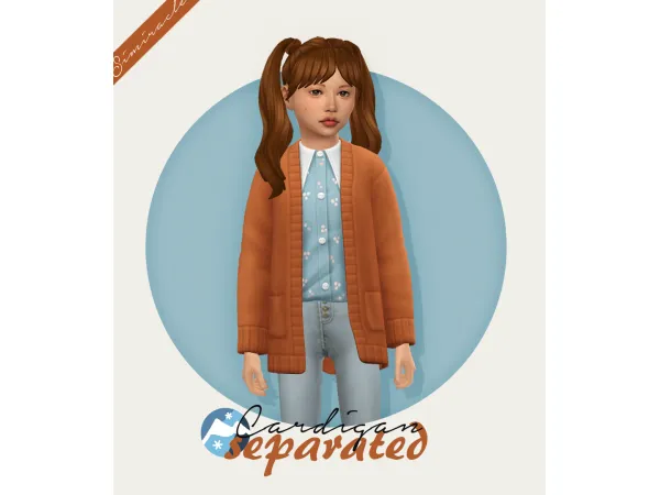 Maxis Match Cardigan Separated Kids Version - The Sims 4 Custom Content