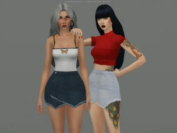 Maxis Match CROISSANT SKIRT - The Sims 4 Custom Content