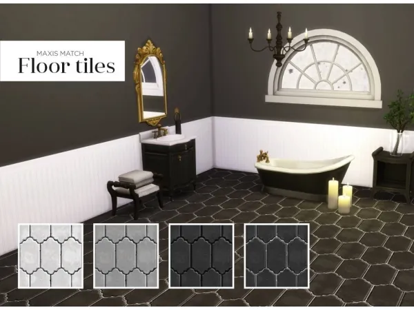 Alpha Fancy Large Format Terracotta Tiles Recolor - The Sims 4 Custom Content