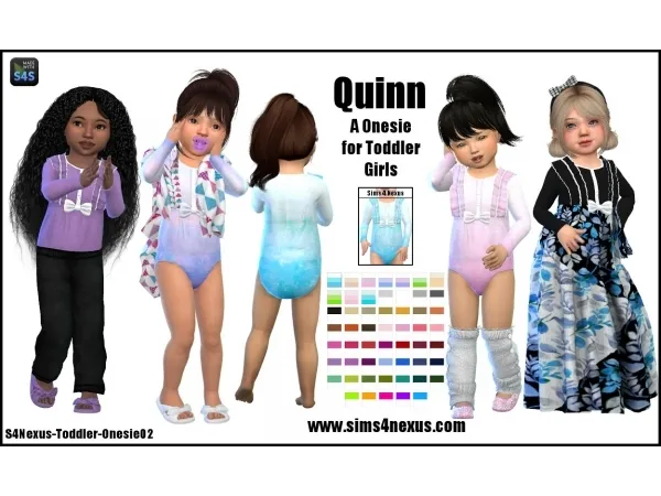 Maxis Match Quinn A Onesie for Toddler Girls - The Sims 4 Custom Content