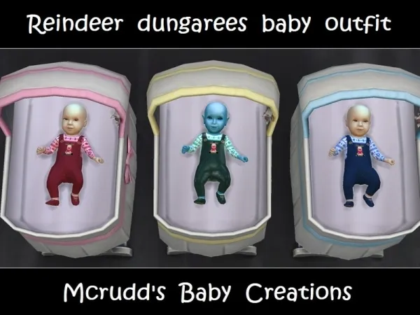 Maxis Match mcrudd's Reindeer Dungarees - The Sims 4 Custom Content