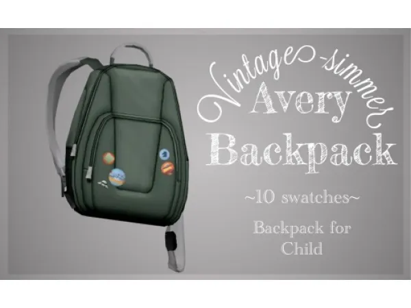 Maxis Match Avery Backpack - The Sims 4 Custom Content