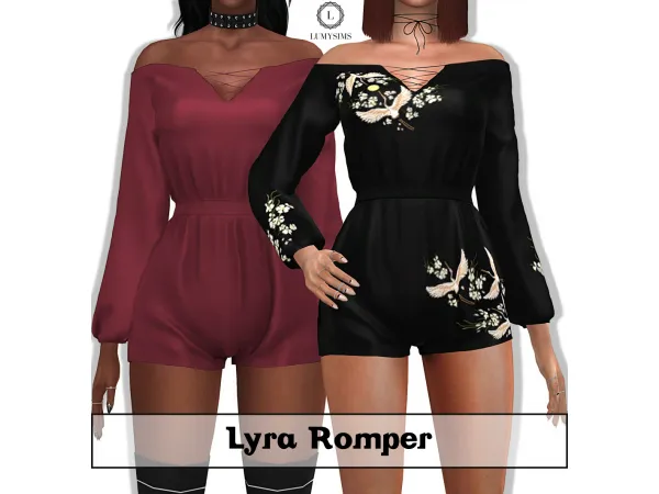 Alpha Lyra Romper by lumysims - The Sims 4 Custom Content
