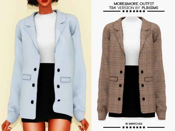 Alpha MoreMore Outfit by plbsims - The Sims 4 Custom Content