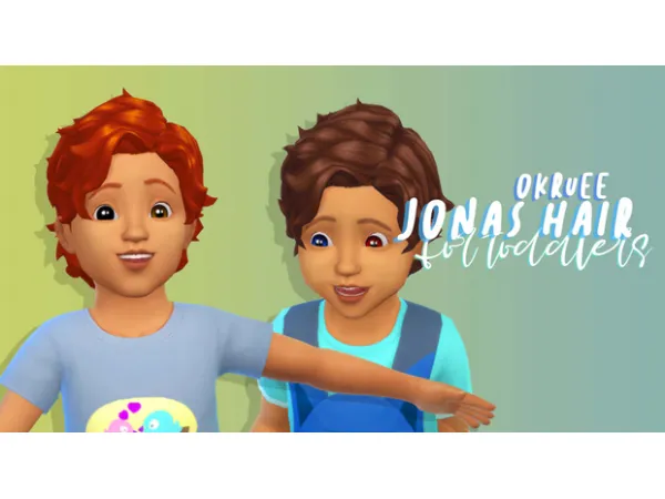 Maxis Match okruees jonas hair for toddlers by celestial stars - The Sims 4 Custom Content