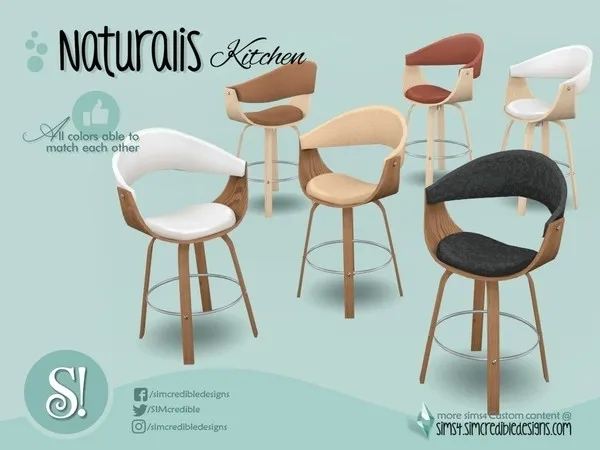 Naturalis bar stool - The Sims 4 Custom Content