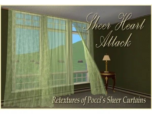 Pocci's Sheer Curtain Recolors by iCad - The Sims 2 Custom Content