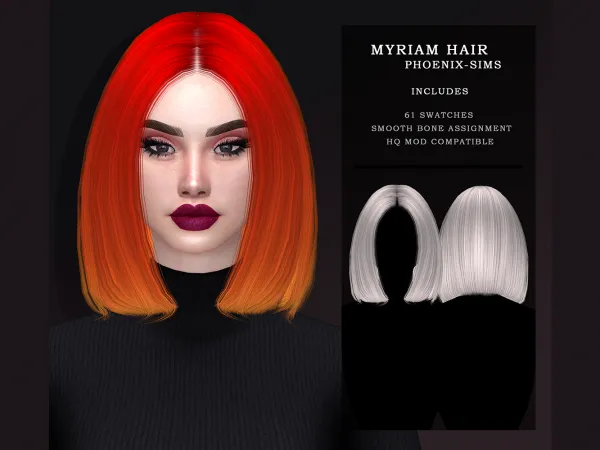 Alpha Myriam Hair - The Sims 4 Custom Content