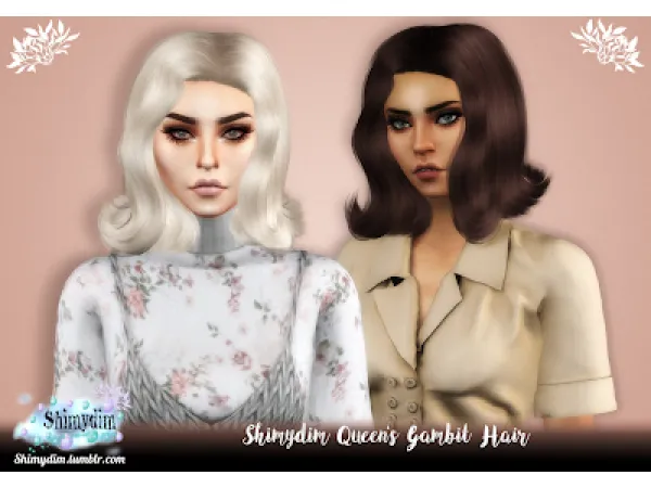 Alpha S4 Shimydim Queen's Gambit Hair Naturals Unnaturals - The Sims 4 Custom Content