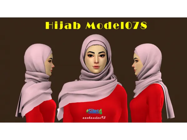 Maxis Match Hijab Model078 Hijab Hair007 With Lenna Longdress - The Sims 4 Custom Content