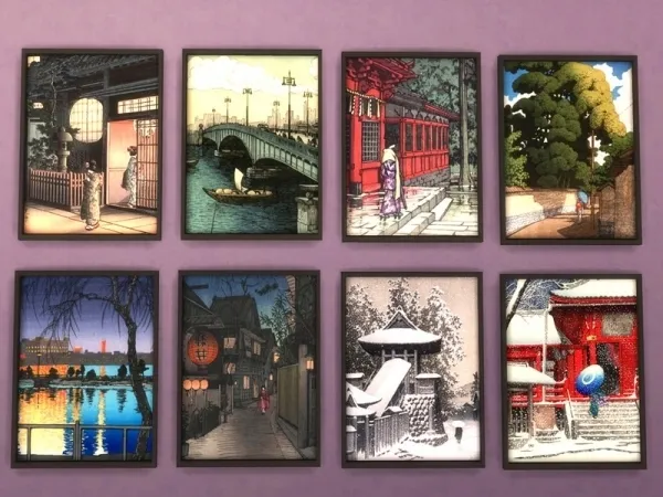 Maxis Match rrtt4's Japanese print artworks - The Sims 4 Custom Content