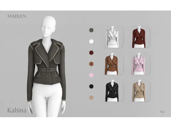 Maxis Match Madlen Kahina Jacket by Madlen - The Sims 4 Custom Content