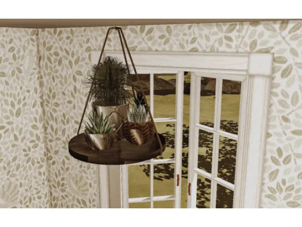Alpha Hanging Shelf Plant Add ON - The Sims 4 Custom Content